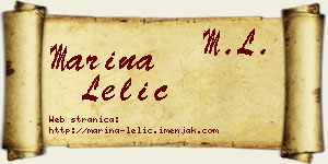 Marina Lelić vizit kartica